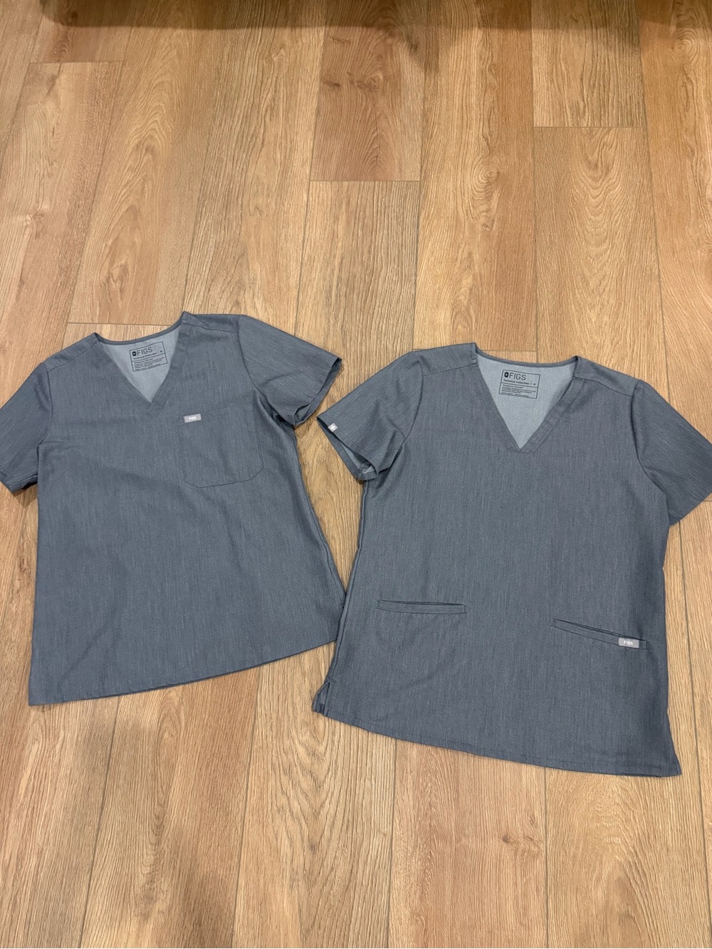 Figs scrubs grey technical collection bundle medium scrub tops